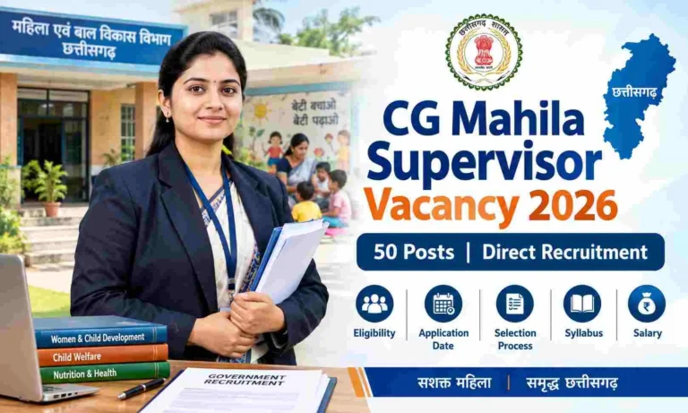 CG Mahila Supervisor Vacancy 2026